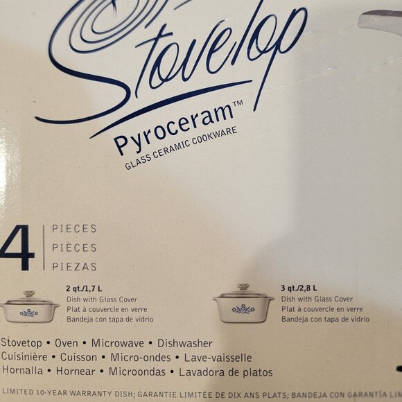 Corning Ware Cornflower Blue Set Of 2 Casseroles With Lids. 3 Qt & 2 Qt - Picture 1 of 6